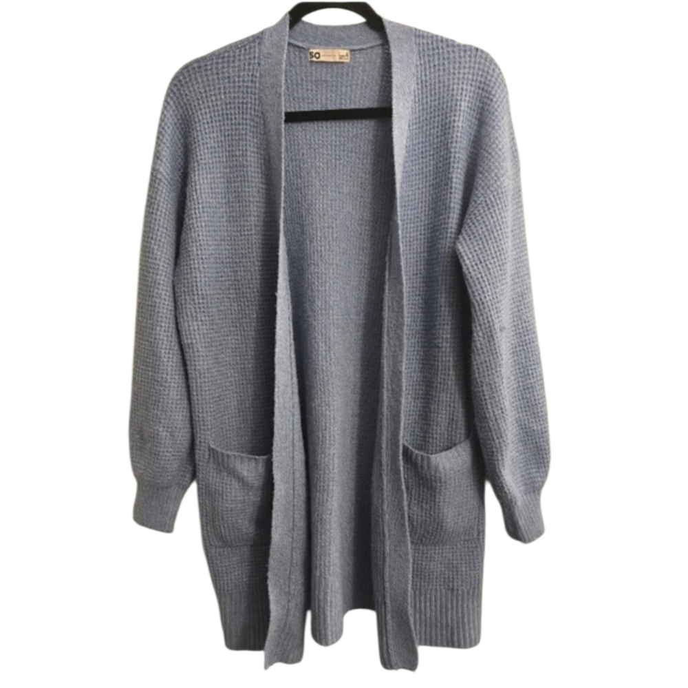 SO Good For Life Blue Cardigan, Size Medium